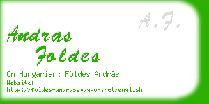 andras foldes business card